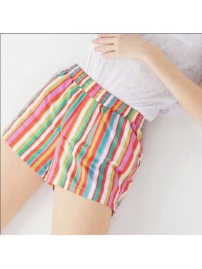 Urban Outfitters UO Finn Nylon Water Multicolor Striped Med Shorts colorful M